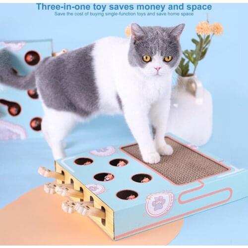 Cat Scrather Toy Wear-resistant Cats Interactive Corrugated Paper Pet Claw Training Scratcher Pad Hamster Toys Fun Kitten Mat