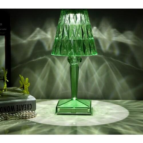 Italian Kartell Battery Table Lamp USB Touch Sensor Desk Lamp Bar Light Decor Restaurant Romantic Nightlight Fixture Bed Lamp