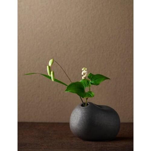 Creative Ceramic Flowerpot Mini Tea Ornaments Decoration Hydroponic Vase Tea Art Tea Set Zen Art Decorations