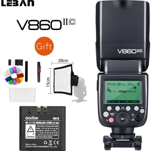 Godox V860IIC V860IIN V860IIS V860IIF V860IIO TTL HSS with Built-in Li-ion Battery Speedlite Flash for Canon Nikon Sony Fuji