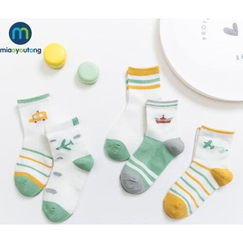 5 Pairs/Lot Boat Lion Comfortable Mesh Thin Breathable Cotton Spring Summer Kids Socks Boys Baby Boy Socks Skarpetki Miaoyoutong