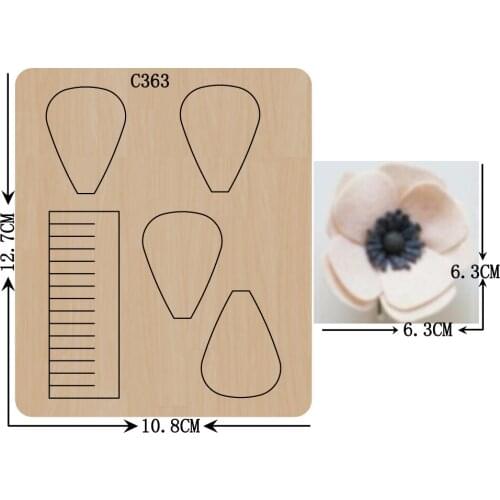 New Flowers, Bow Wooden die Scrapbooking C-363 Cutting Dies