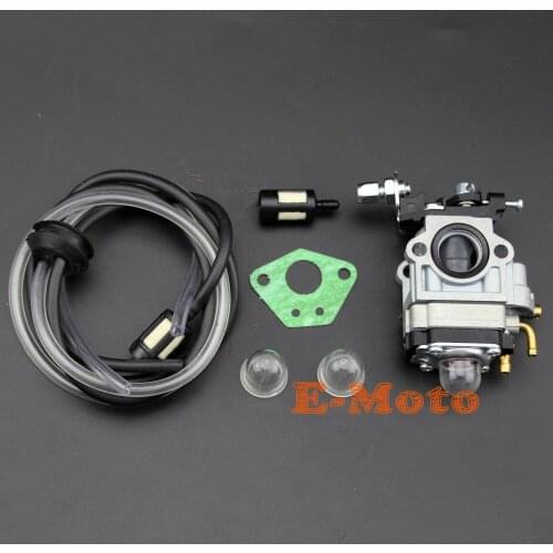New Carburetor And Fuel Line Gasket Fuel Filter Primer Bulb Kit For 43cc 49cc 2 Stroke Bike Super Razorback Boreem