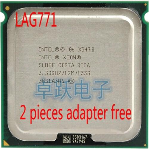 Original lntel Xeon X5470 1333 MHZ 3.33 GHz LGA 771 CPU Processor (Give Two 771 to 775 Adapters)