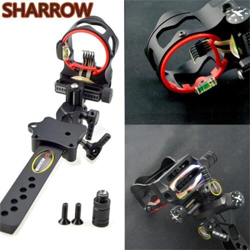 1 Pc 5 Pin .019" Long Pole Archery Compound Bow Sight Micro Adjustable Aluminum Alloy Sights For Training Shooting Accessories