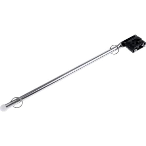 Rail Mount Flag Staff Pole with Plastic Rail Clamp for Marine Boat Kayak