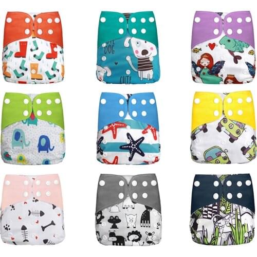 Risunnybaby Diaper New Baby Cloth Diapers Porket Adjustable Boy Girl Newborn Washable Waterproof Reusable Nappies
