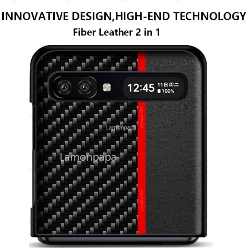 Luxury Genuine Leather Fiber Cover for Samsung Galaxy Z Flip 5G Case All-inclusive Explosion Proof Shell for Galaxy Z Flip Case