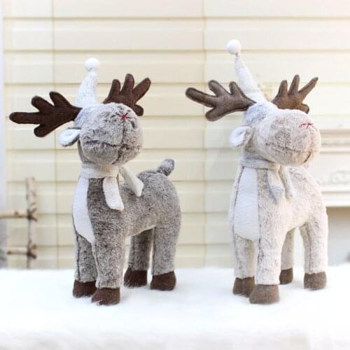 Christmas Decorations for Home Elk Figure Festival Gift for Kids Friends Xmas Tree Decor Cosas De Navidad Para Decorar La Casa