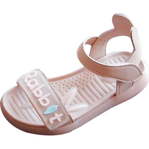 Girls Sandals 2021 Summer New Childrens Soft-soled Non-slip Princess Sandals Baby Fashion Wild Soft-soled Beach Sandals 21-31