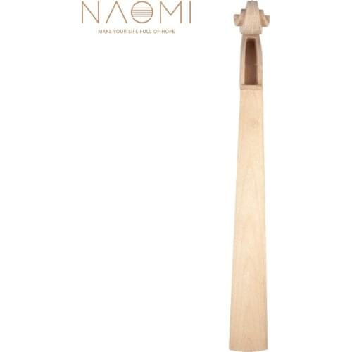 NAOMI Violin Neck W/ Fingerboard White Embryo Neck Hand Carved Maple Violin Neck Violin Parts Accessories New