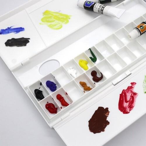 24Grid Folding Moisturizing Watercolor Palette For Watercolor Oil Painting Paint