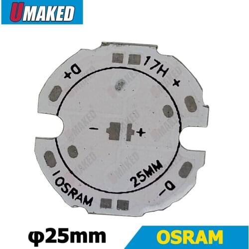 25mm LED PCB for OSRAM chips, aluminum plate base, heat sink, DIY led light