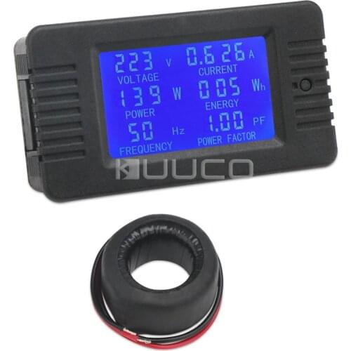Tester 6in1 Voltage/Current/electric energy/Frequency/Power/power factor Monitor Meter/Multimeter/Digital Meter/Panel Meter