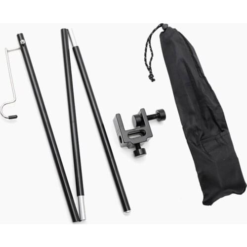 Outdoor Ultra-light Aluminum Alloy Multifunctional Camping Hiking Picnic Folding Portable Fishing Light Fixing Stand Holder