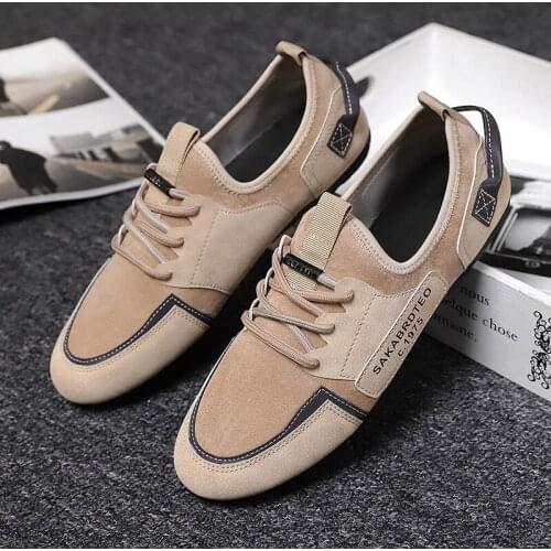 Spring Autumn Fashion 2021 Men‘s Soft Suede Leather Comfortable Casual Driving Shoes Flats Sport Walking Sneakers Zapatos Hombre