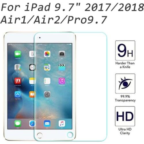 9H Tempered Glass Film Screen Protector For IPad 6th 5th Generation Air2 Pro 9.7 2018 2017 Protective Film Glass For Ipad 5 6
