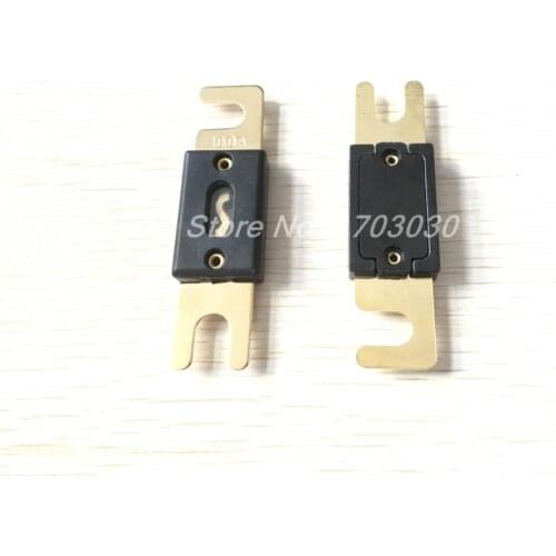 12 pcs Gold Plated Fuse 100A 100 AMP for Auto Car Boat Truck Audio 80x22mm