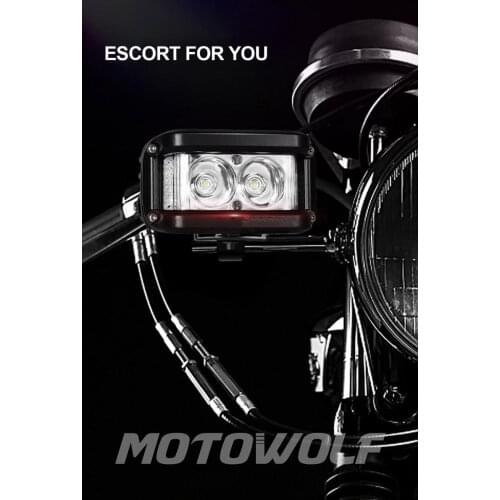 25W 6500K Motorcycle Flashing Red And Blue Warning Headlights Cross-country Motorcycle Waterproof Flashing Lights Warn Light