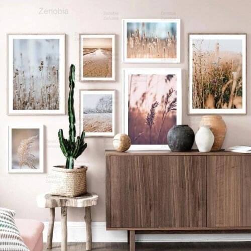 Scandinavia Canvas Painting Dried Leaves Plants Abstract Wall Art Hd Posters and Prints Pictures for Living Room Home Decoration