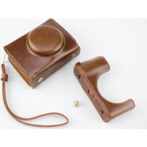PU Leather Camera Case Half Body Cover For Fujifilm XF10 FUJI X-F10 Openning Bottom Case Black Brown Coffee