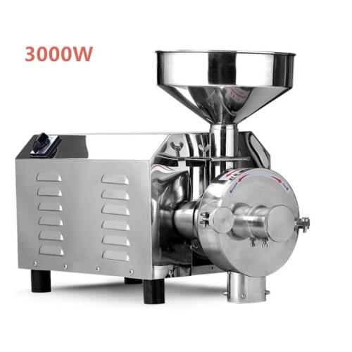 3KW Spice and Chinese Herb Grinder,Soybean Grain Food Grinding Machine, STAINLESS STEEL and Multifunctional Brand new rh