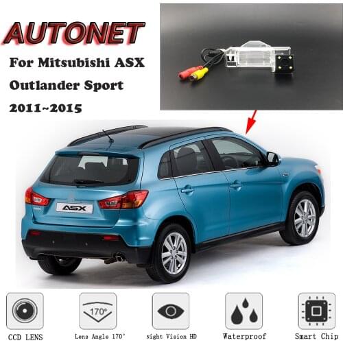 AUTONET HD Night Vision Backup Rear View camera For Mitsubishi ASX Outlander Sport 2011~2015 / Licence plate camera or Bracket
