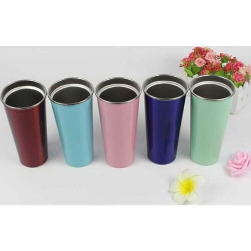 Quevin25pcs 17oz Tumbler Cups Wine Glasses Double Wall Stainless Steel Vacuum Insulated Travel Beer Mug Thermos Travel Flask Mug