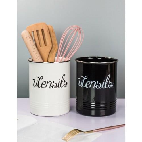 Kitchen Utensil Container Storage Bins Kitchen Metal Buckets for Pot Spoon Chopsticks Holder Spoon Pot Clip Box Tableware Tools