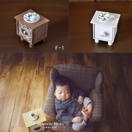 Small Tea Table+ Teapot +teacup Newborn Photography Props Lovely Shooting Prop Baby Creative Shooting Accessory Mini Props