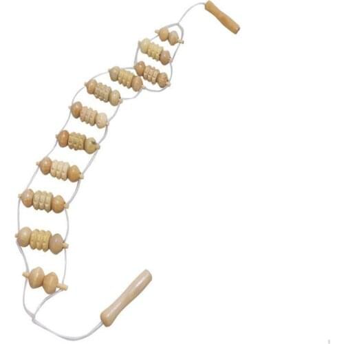 Body Back Massage Rollor Dorsum Wheel Wooden Massager Wooden Pulling Relax Muscle Stimulator Massage Health Care Tools