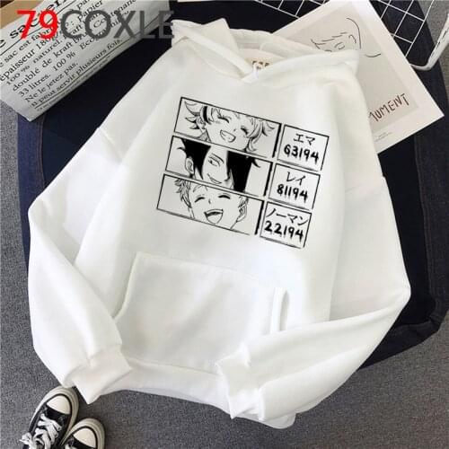 The Promised Neverland hoodies male graphic anime streetwear harajuku men clothing grunge