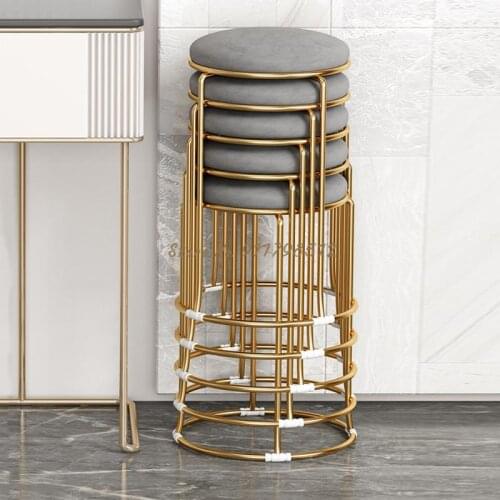 Nordic dining chair light luxury stool backrest home net red makeup chair modern minimalist dining table and chair casual iron