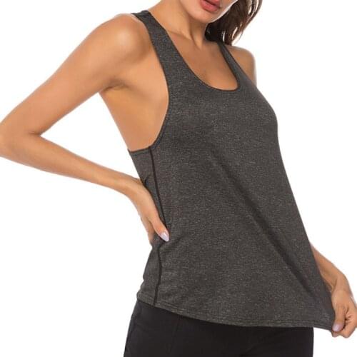 New Women Yoga Vest Tops Quick Drying Plain Sleeveless Sport Tank Top Fitness Yoga Jogging Vest Activewear Casual Loose Lot
