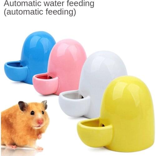 New Ceramic Pet Hamster Automatic Water Dispenser Mute Water Dispenser Feeding Water Feeder African Mini Hedgehog Kettle