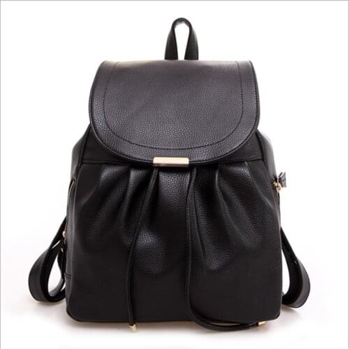 2016 Off White School Bags For High School Lady Backpack Purse Back Bag Leather Backpack Black Morrales Classic Leather Backpack