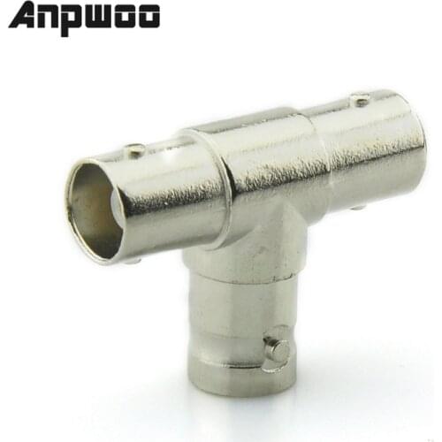 ANPWOO BNC 3 Female Adapter Connector Coaxial T-Adapter Coupler T type