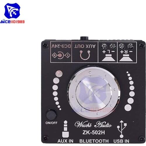 Diymore TPA3116D2 Power Amplifier Board HiFi Bluetooth BLE5.0 50W+50W USB/AUX Digital Audio Stereo Amplifier Module DC 9 -24V