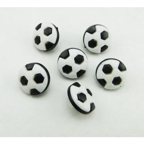 100PCS 13MM Black Football Button Dyed Plastic Buttons Fits Coat Boots Sewing Kids Clothes Accessory P-666