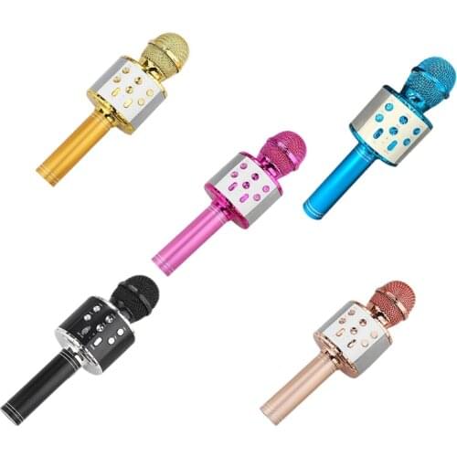 Q9 Bluetooth Microphone Wireless Mobile Phone Microphone Sing & Record Portable Mic Ws858 Upgrade Karaoke Microphone Hom