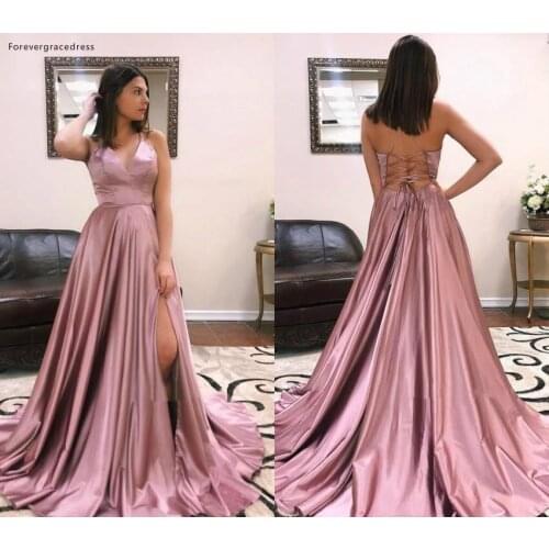 Sexy Backless Prom Dresses 2019 A Line Satin Floor Length Pageant Holidays Graduation Wear Formal Evening Party Gowns Plus Size
