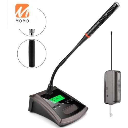 Universal UHF Wireless Conference Desktop Gooseneck Microphone for Speech Meeting