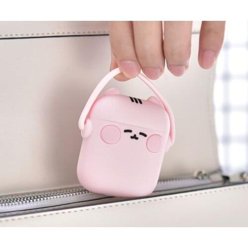VNSTRIP Simple Lovely Cute Cat Liquid Silicone Washable Earbuds Protective case for Airpods Baby Skin feeling with hand line