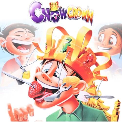 CHOW CROWN Funny Game Eat the Spinning Snacks before the Music Stops For Family Party Challenge Game Crown Taste Food Game Toy