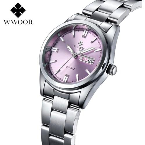 2016 New Luxury Brand Womens Quartz Watch Date Day Clock Stainless Steel Watch Ladies Fashion Casual Watch Women Wrist Watches