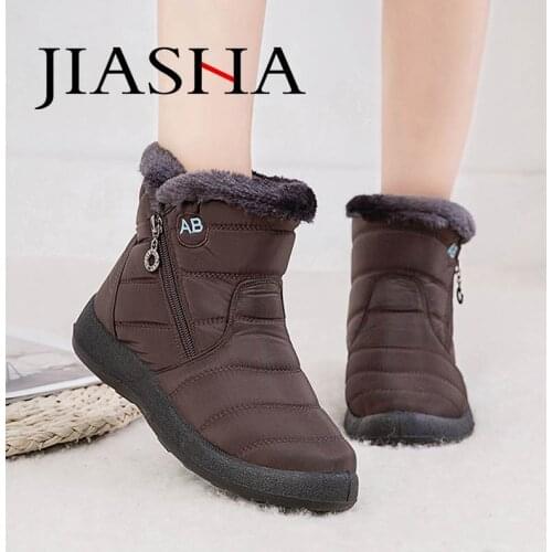 Winter boots women shoes 2021 new waterproof snow boots winter shoes woman casual lightweight warm plush fur ankle Botas Mujer