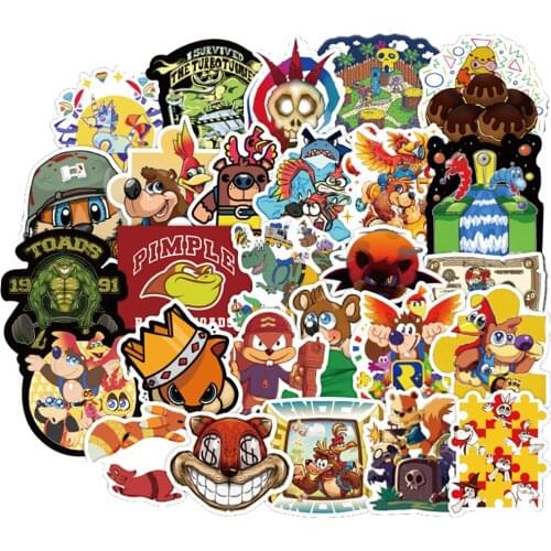 10/30/50PCS Banjo Kazooie: Nuts and Bolts Game Stickers DIY Motorcycle Luggage Skateboard Cool Stickers Decals for Kid Gift