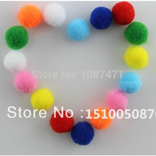 1000pcs 15mm,20mm,25mm mixed colors polyester ball beads decoration handmade project supply Garland crochet cotton decor