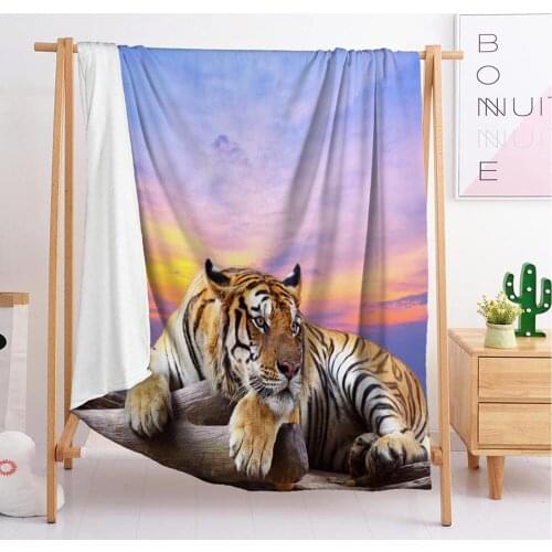 2020 Tiger animal Custom blankets Large and small size throw blanket tapestry sleeping blanket flannel blanket bedding