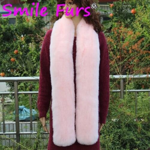 Womens Faux Fox Fur Scarves 180*14cm WME10